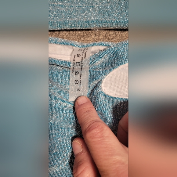 Sparkling Blue One-Shoulder Bikini Set - Picture 3 of 5